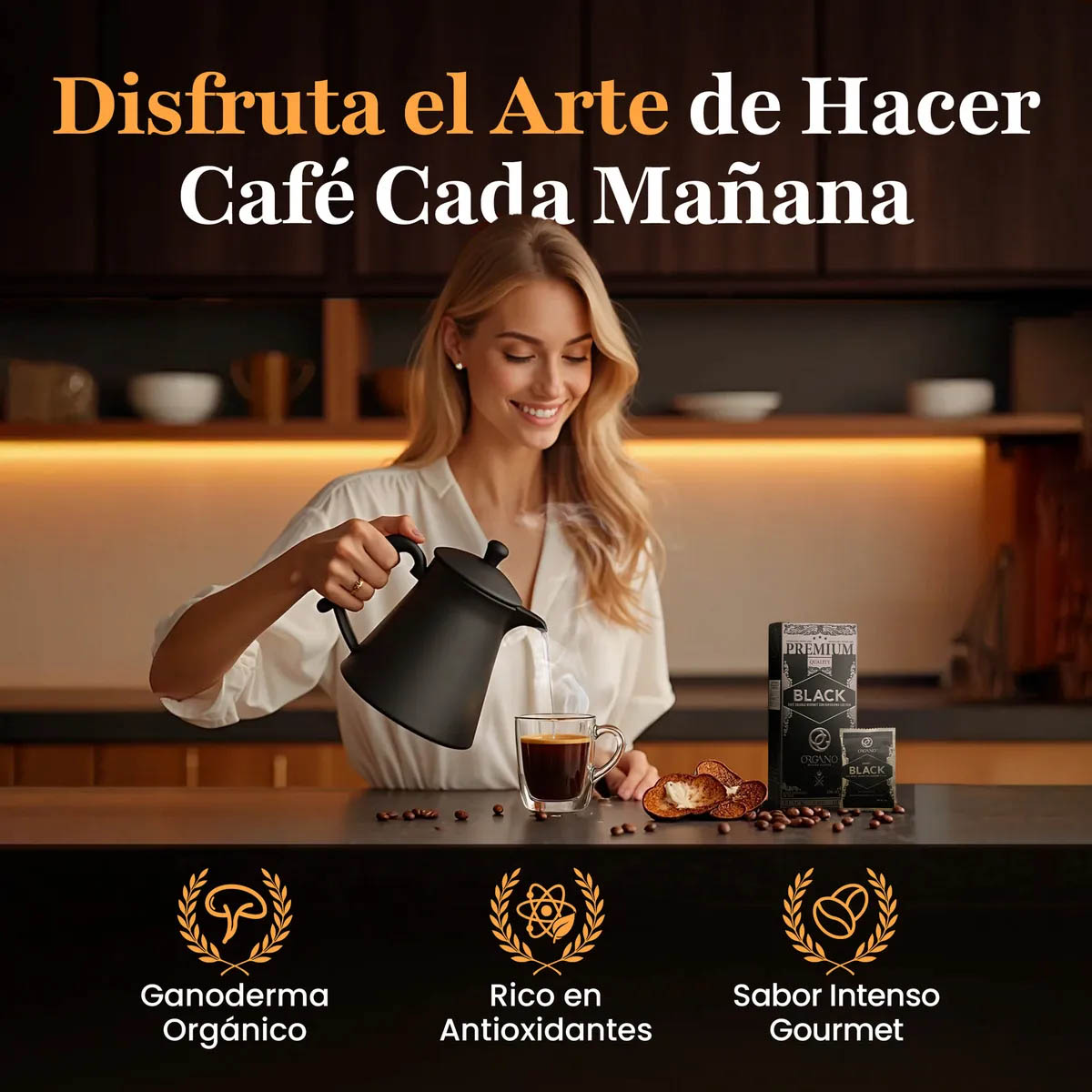 CAFE GOURMET NEGRO 30 sobres (Organo Gold)