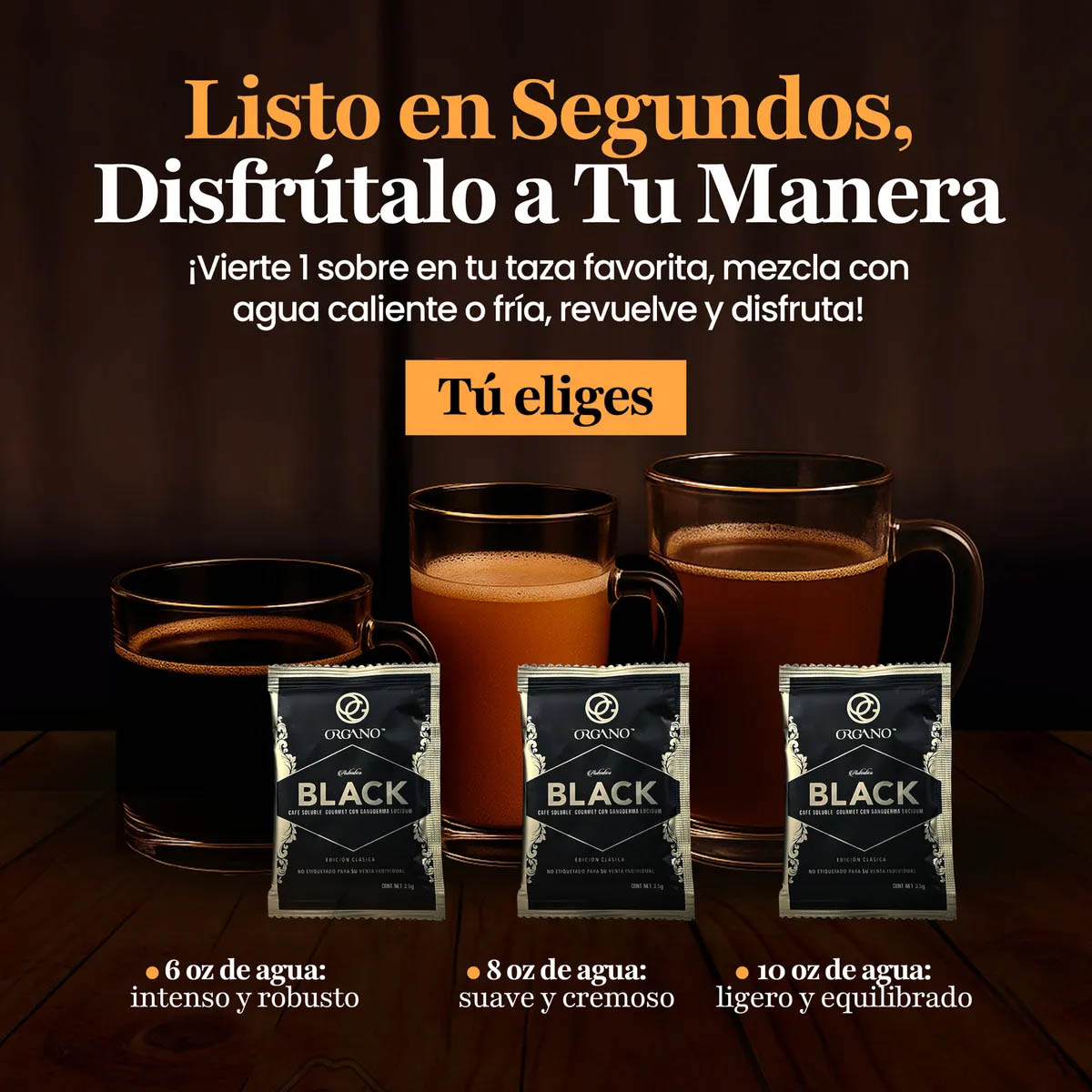 CAFE GOURMET NEGRO 30 sobres (Organo Gold)